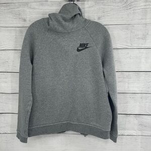 Nike Pullover Women's Large Gray Sweatshirt Cozy Sweater Comfort hooded